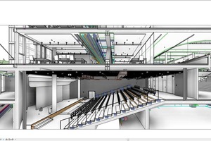  Für die Zusammenarbeit im Team werden die Teamwork-Funktionen der Software genutzt. Andere Fachplaner werden mit Standardgrafikformaten – z. B. DWG – angebunden 