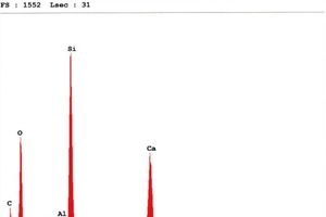  Bild 8: Spektrum einer Probe der bei den Betonfertigteilen aufgebrachten Beschichtung 