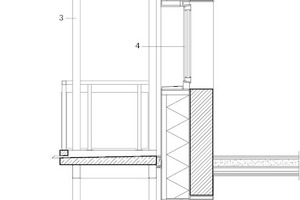  Fassadenschnitt, M 1 : 50 