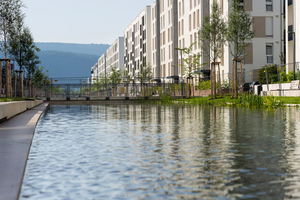  Bahnstadt Heidelberg: Wasserbecken am Langen Anger   