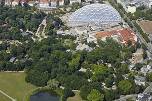  Luftbild des Areals um die Kongresshalle am Zoo Leipzig 