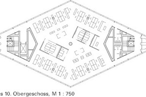  Grundriss Ebene 10, M 1 : 750 