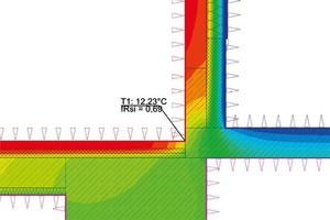  Isothermendarstellung einer Wärmebrücke 