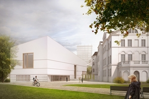  geplantes Multipor WDVS am Erweiterungsbau des Jüdischen Museums in Frankfurt/Staab Architekten  