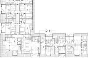  Obergeschoss Haus 1, M 1 : 500 