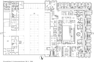  Grundriss Untergeschoss, M 1 : 750 