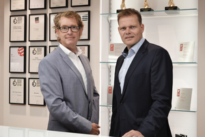  v.l.n.r.: Bernhard Heitz, Technische Entwicklung/Design und Jens Kronenberg, Leiter Architektenservice 