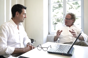  Treffen mit Jochen Pfau (l.) in Darmstadt, der sich im Gespräch als ein begeisterter und begeisternder „Ausbauer“ offenbarte 