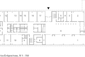  Grundriss Erdgeschoss, M 1 : 750 