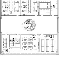  Grundriss, 5. Obergeschoss, M 1 : 750 