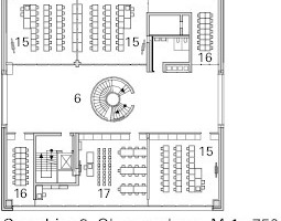  Grundriss, 3. Obergeschoss, M 1 : 750  