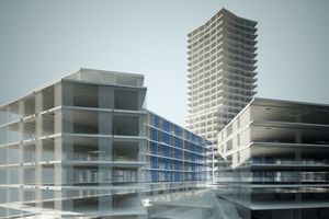  Visualisierung Limmattower, Zürich/CH – Architekten: huggenbergerfries Architekten AG, Zürich/CH 