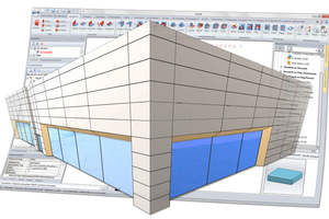  Screenshot: Fassadenplanung mit dem CAD-Programm 