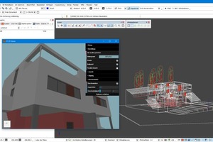  Screenshot: Gebäude als 3D-Zeichnung und virtuelles Modell 