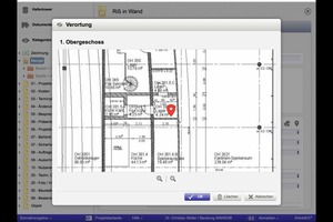  Screenshot: Grafische Verortung im Grundriss 