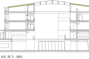  Schnitt, M 1 : 500 