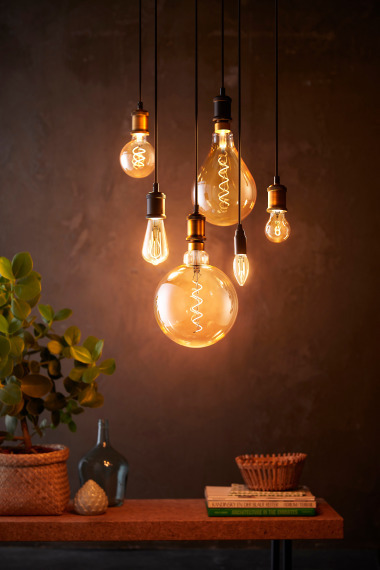 Vintage LED-Lampen in Kugel-, Kerzen- und Glühlampenform