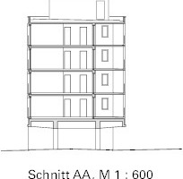  Schnitt, M 1 : 600 