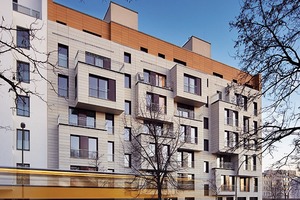  Das Baugruppenprojekt mit der markanten Straßenfassade wurde mit dem International Passive House Award ausgezeichnet 