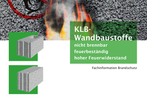  Titelbild der Brandschutzbroschüre „KLB-Wandbaustoffe“ 