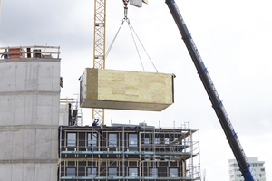  Vorgefertigte Raummodule aus Holz bei dem Gebäude „WOODIE“ (Projektbericht S.30) 