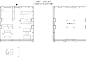  Nutzungsszenario eines doppelgeschossigen Lofts 