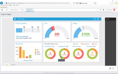 Screenshot ProjectWise Projektleistungs-Dashboards