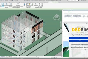  Screenshot mit Gebäudemodell und Bauteilbeschreibung 
