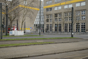  Blick von der Immenstraße auf die ehemalige Hauptpost in Düsseldorf 