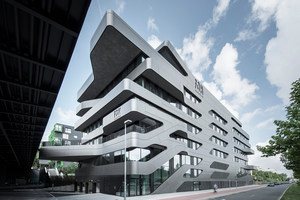  Neubau FOM Duesseldorf  J. MAYER H. Architekten Gesamtansicht 