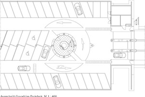  Grundriss Haupteingang Parkebene, M 1:400 