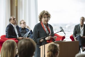  Katharina C. Hamma, Geschäftsführerin der Koelnmesse auf der europäischen Fachpressekonferenz in Amsterdam 