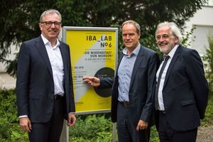  (v.l.n.r.) OB der Stadt Mannheim, Dr. Peter Kurz, OB der Stadt Heidelberg, Prof. Dr. Eckart Würzner und IBA-Direktor, Prof. Michael Braum, kooperieren 