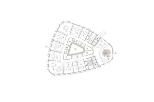  Legende Grundriss 1Büro 1 Person2Büro 2 Personen3Büro 3 Personen4Büro 4 Personen5Konferenzraum6Rauchabzug7Notausgang8Express-Aufzug (Feuer)9Cafeteria10     Atrium11     WC12     Kern (wassergefüllt)13     Archiv14     Technik15     Serverraum16     Lager17     Teeküche 