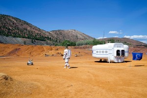  SHEE Habitat in Rio Tinto, Spanien, während Testsimulationen von Hardware zur Unterstützung der bemannten Erkundung des Mars 