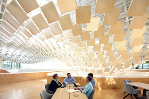  Philips Lighting Headquarters, Eindhoven: Decken­elemente reagieren auf Nutzer und Tageszeiten 