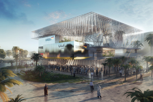  Deutscher Pavillon EXPO 2020 Dubai: temporäres Gebäude als Materiallager 