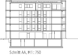  Schnitt AA, M 1 : 750 