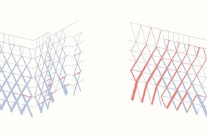  Statisches Modell mit vertikaler Lastabtragung (l.) / mit resultierenden Normalkräften (r.) 