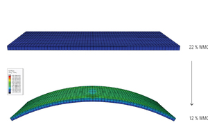  Digitale Materialmodelle zur genaueren Vorhersage ermöglichen die exakte Planung der Verformung der CLT-Platten  