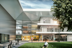  Visual „DFB-Akademie“ Frankfurt a. M., Eingangssituation 