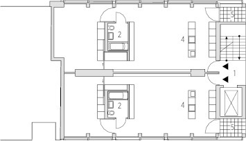  Grundriss 1. Obergeschoss, M 1 : 333,33 