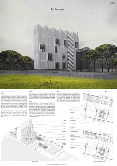  Fachsparte Architektur:
„La Fabrique“: Sonderpreis, gestiftet von Heinz Diesing über die Karl-Friedrich-Schinkel-Stiftung des AIV
Carsten Sgraja (FH Potsdam) 