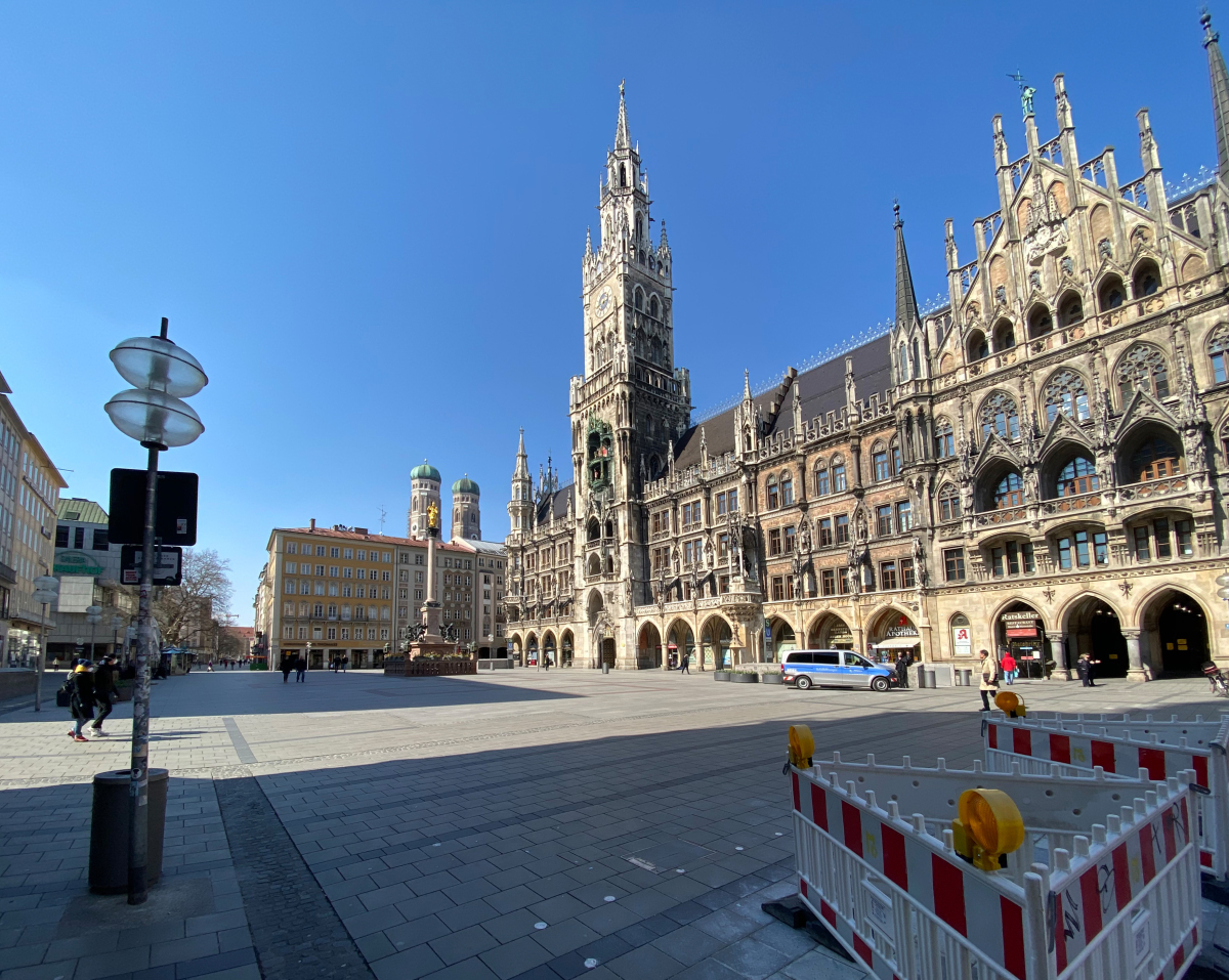 Marienplatz München menschenleer