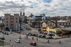  Blick auf das Gewerbegebiet am<br />Mehringdamm in Berlin 