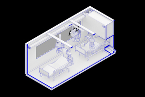  Innenleben eines ­Containers, Platz für zwei Patienten 