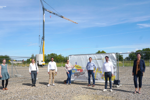  Mitarbeiter besuchen die Referenzbaustelle des Center Construction Robotics (CCR) 