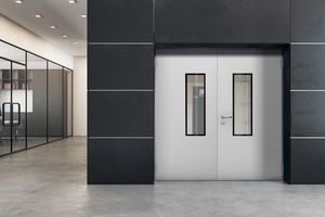  Architekturtrend flächenbündige Tür: Das neue „Designprofil-FB“ &nbsp;von Teckentrup führt zu ästhetischen, flächenbündigen Tür-Zargen-Ansichten. 