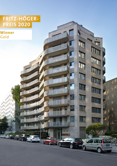  Wohnhochhaus Singerstraße 33, Giorgio Gullotta Architekten, Winner Gold Wohnungsbau beim Fritz-Höger-Preis 2020 für Backstein-Architektur 