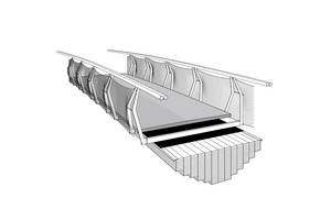  Stuttgarter Holzbrücke, Schnittperspektive 